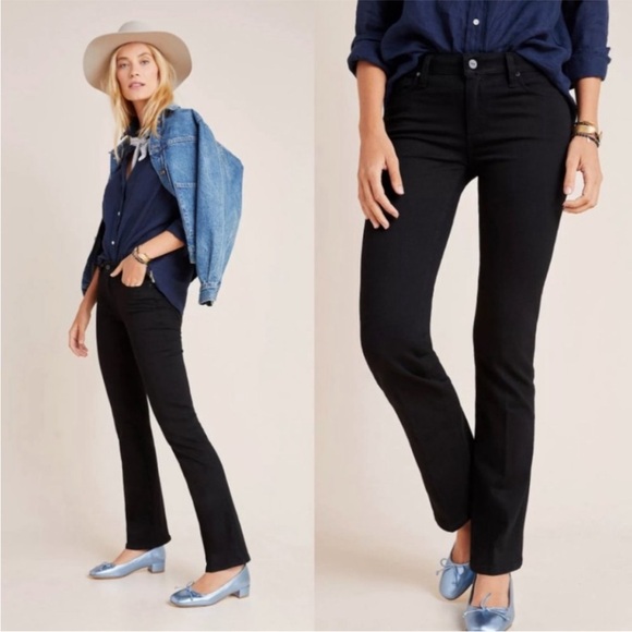 Paige Manhattan Black Bootcut Jeans - Picture 1 of 9